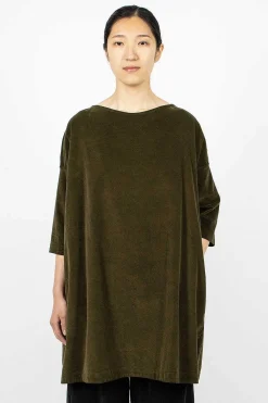 Album di Famiglia 31_192 Boatneck Tunic Olive| Tops