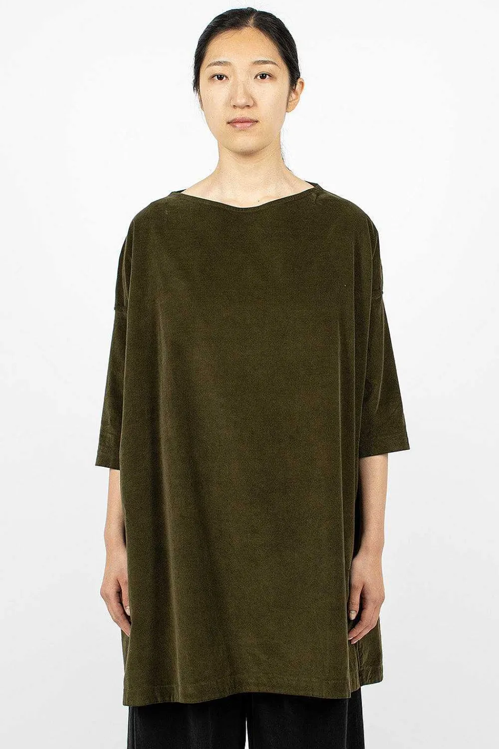 Album di Famiglia 31_192 Boatneck Tunic Olive| Tops