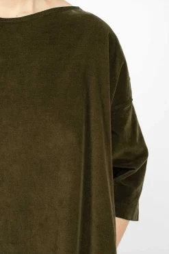 Album di Famiglia 31_192 Boatneck Tunic Olive| Tops
