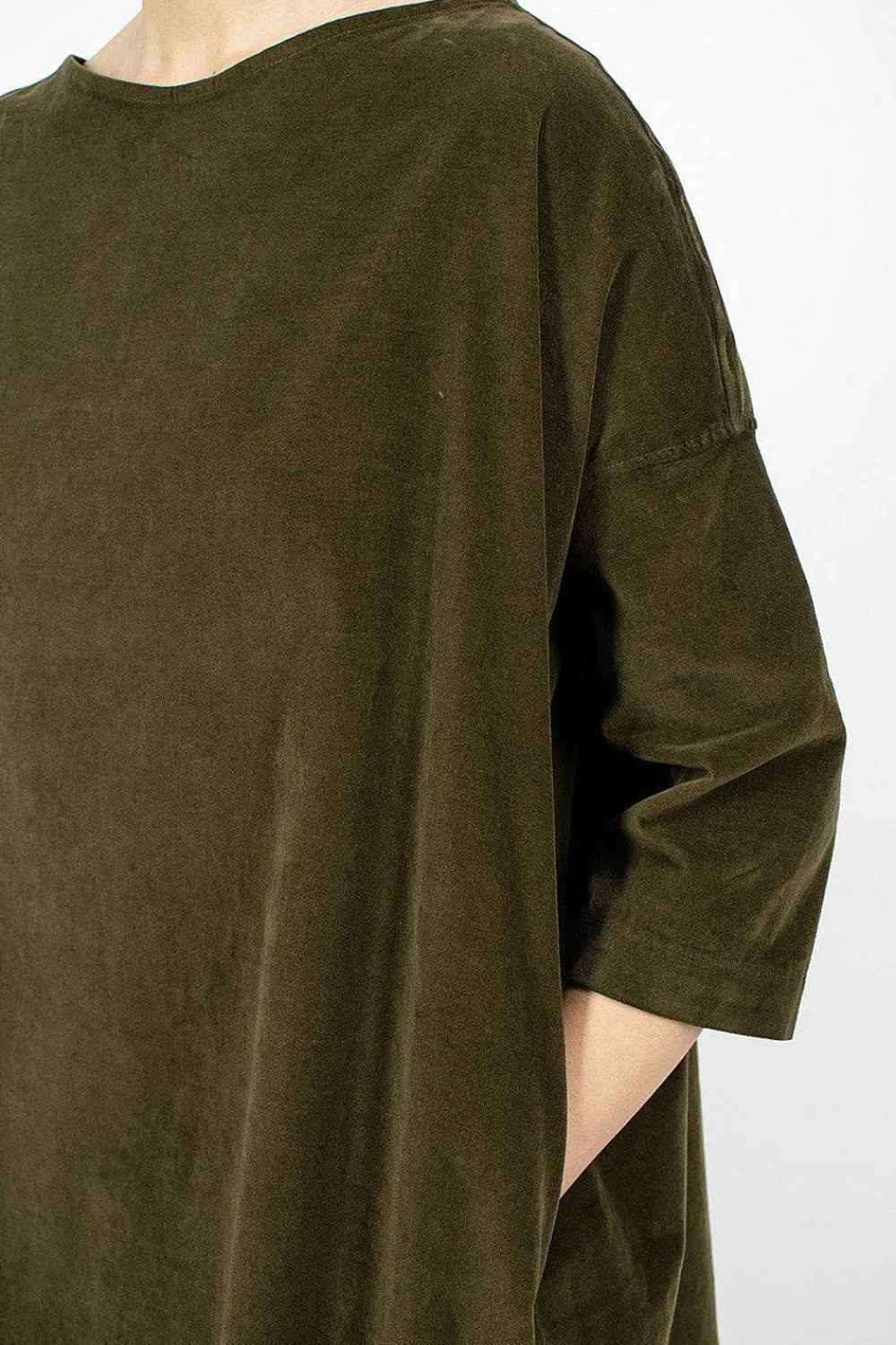 Album di Famiglia 31_192 Boatneck Tunic Olive| Tops