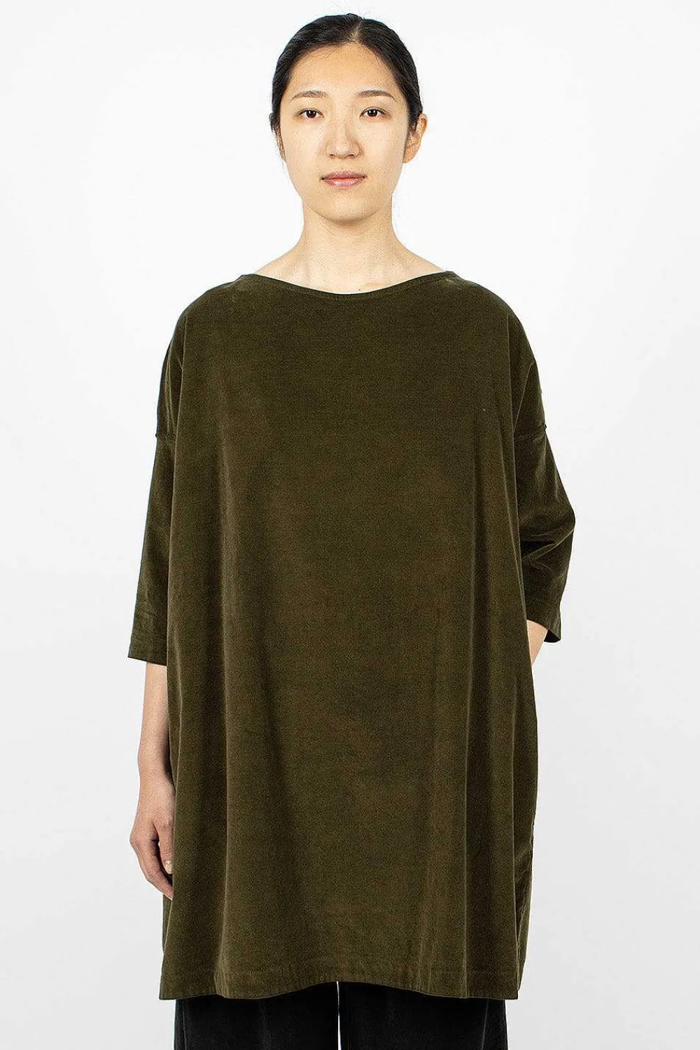 Album di Famiglia 31_192 Boatneck Tunic Olive| Dresses