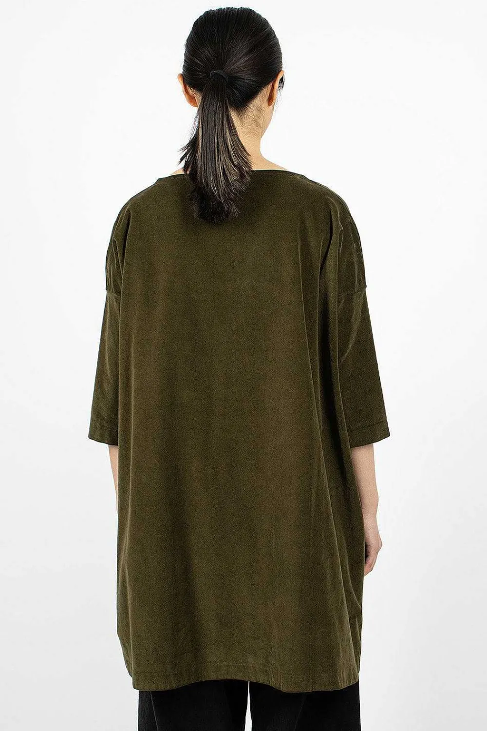 Album di Famiglia 31_192 Boatneck Tunic Olive| Dresses