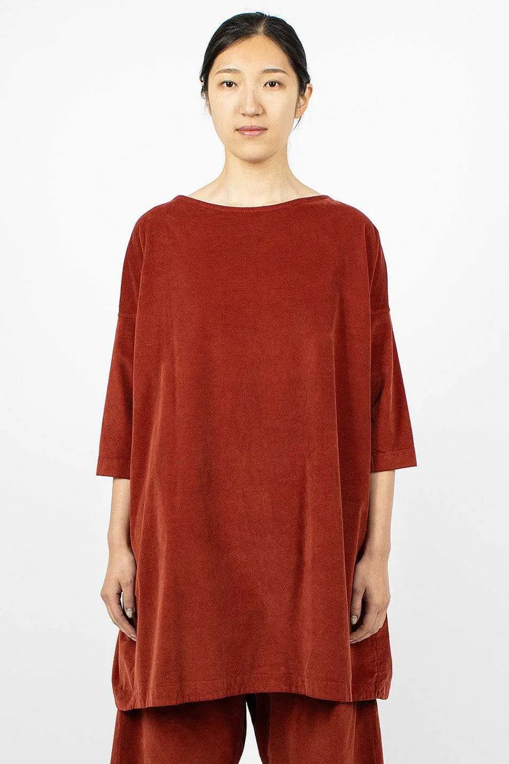 Album di Famiglia 31_192 Boatneck Tunic Red| Tops