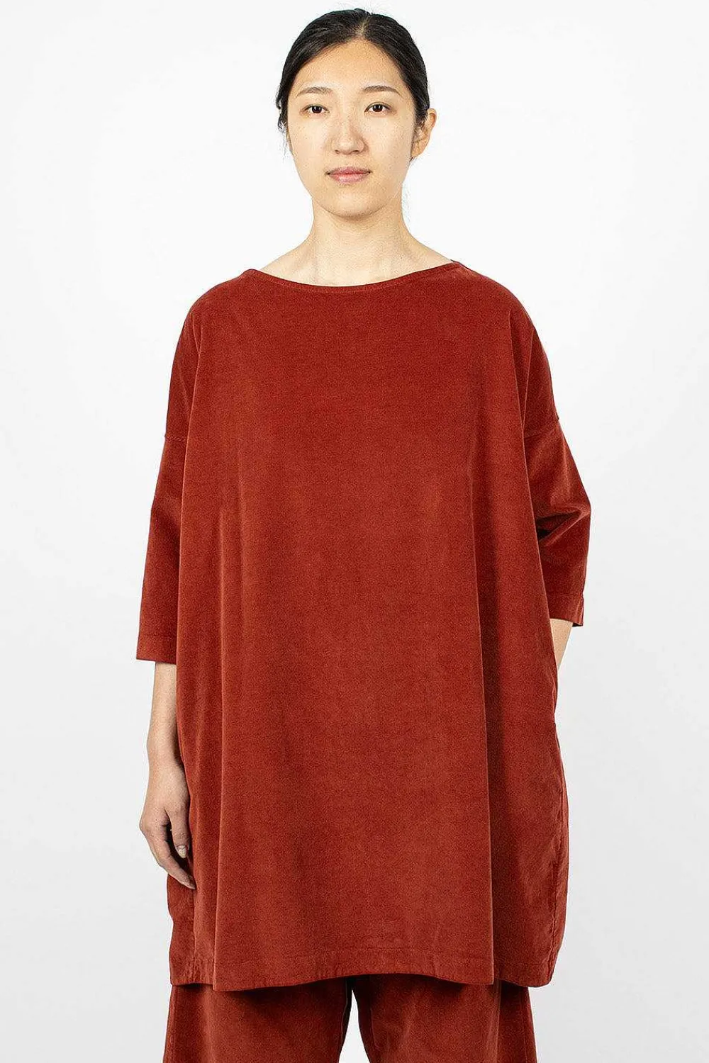 Album di Famiglia 31_192 Boatneck Tunic Red| Tops