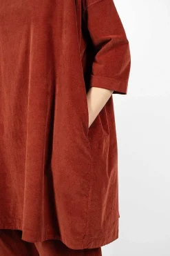 Album di Famiglia 31_192 Boatneck Tunic Red| Dresses