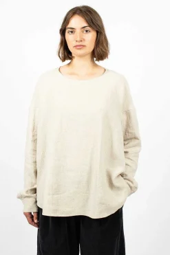 Album di Famiglia 12_96 Linen T-Shirt Natural| Tops