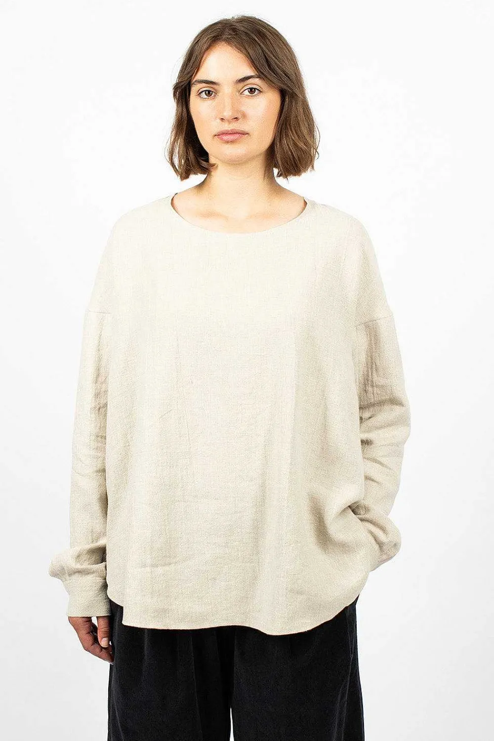 Album di Famiglia 12_96 Linen T-Shirt Natural| Tops