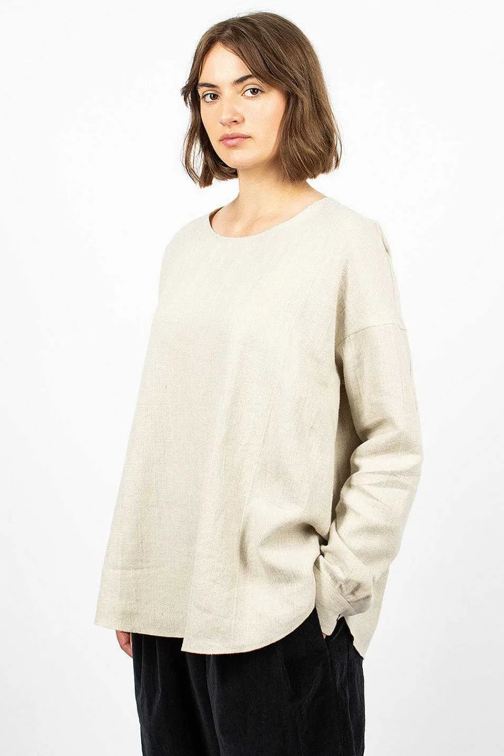 Album di Famiglia 12_96 Linen T-Shirt Natural| Tops