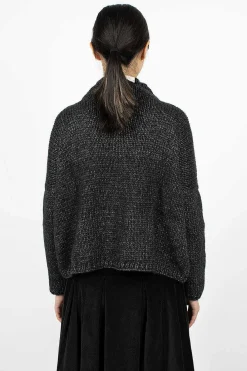 Album di Famiglia 40_213 Oversized High Neck Slate| Knitwear