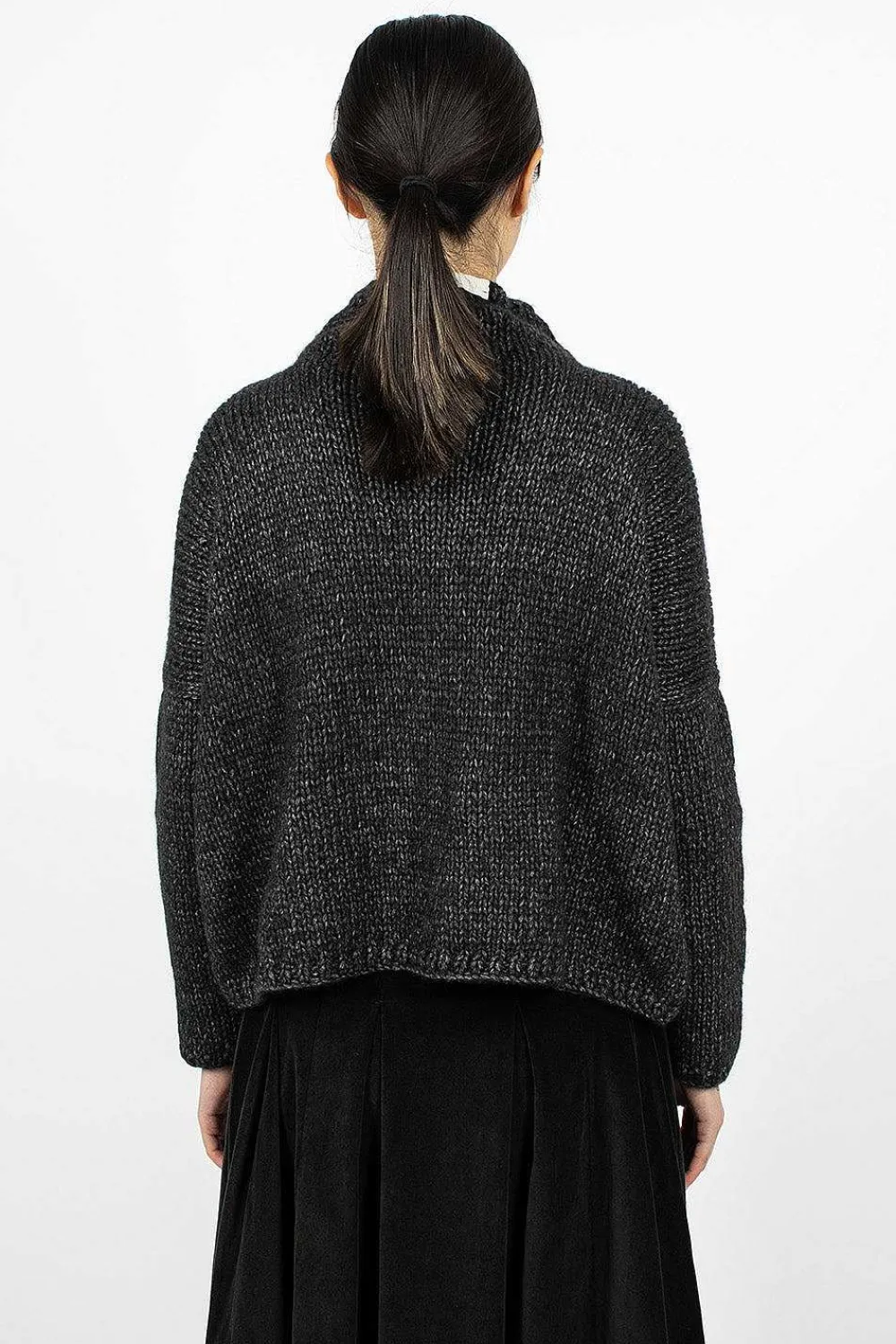 Album di Famiglia 40_213 Oversized High Neck Slate| Knitwear