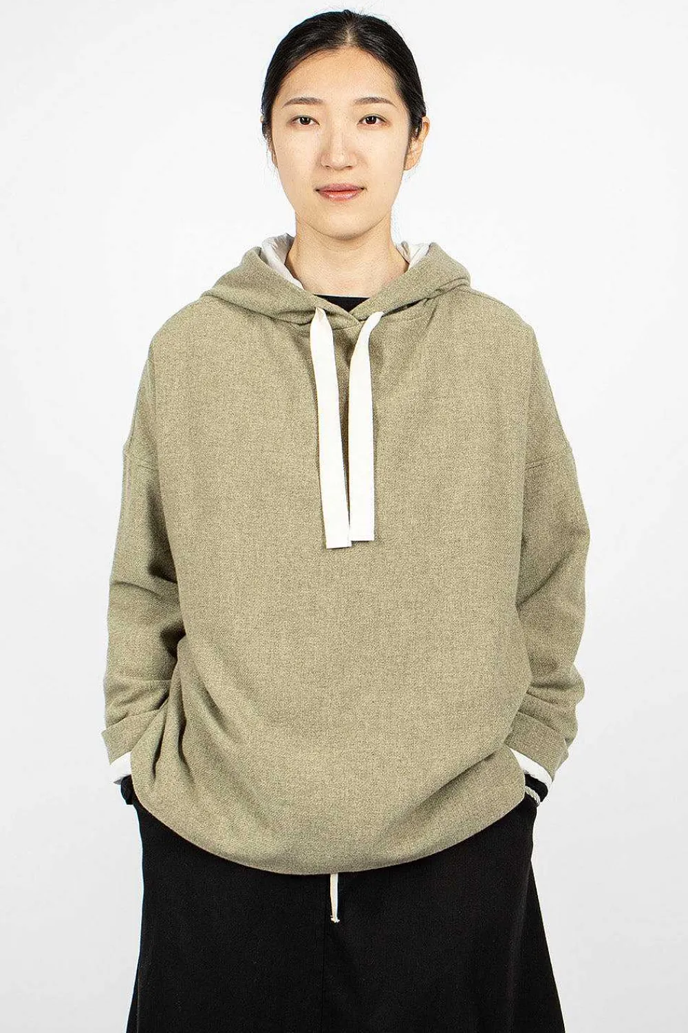 Album di Famiglia 40_210 Oversized Hoodie Olive| Tops