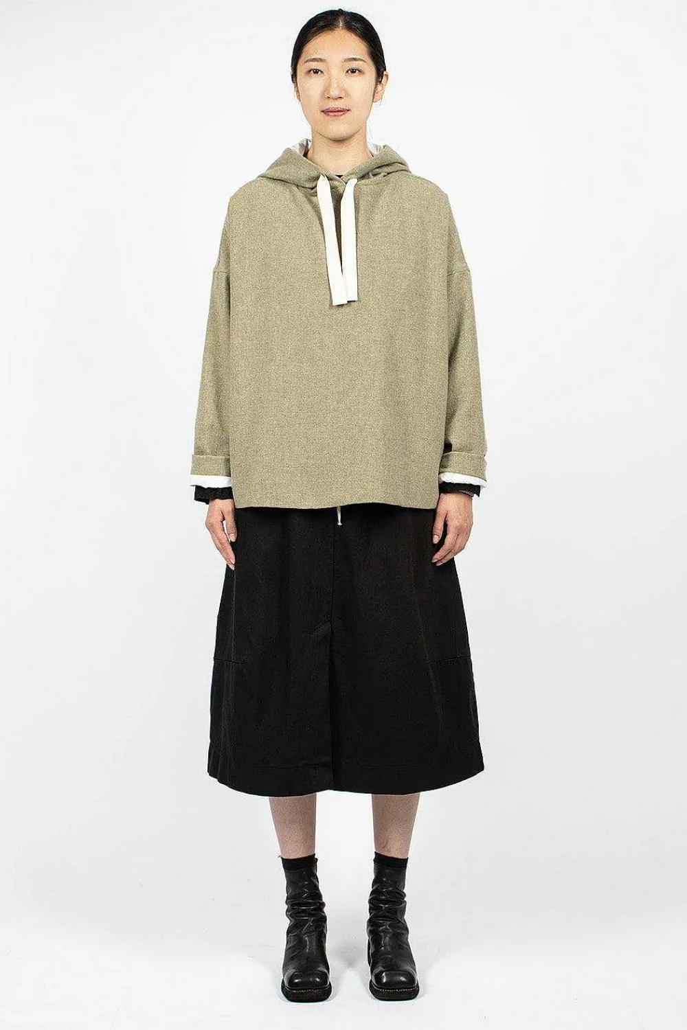 Album di Famiglia 40_210 Oversized Hoodie Olive| Tops