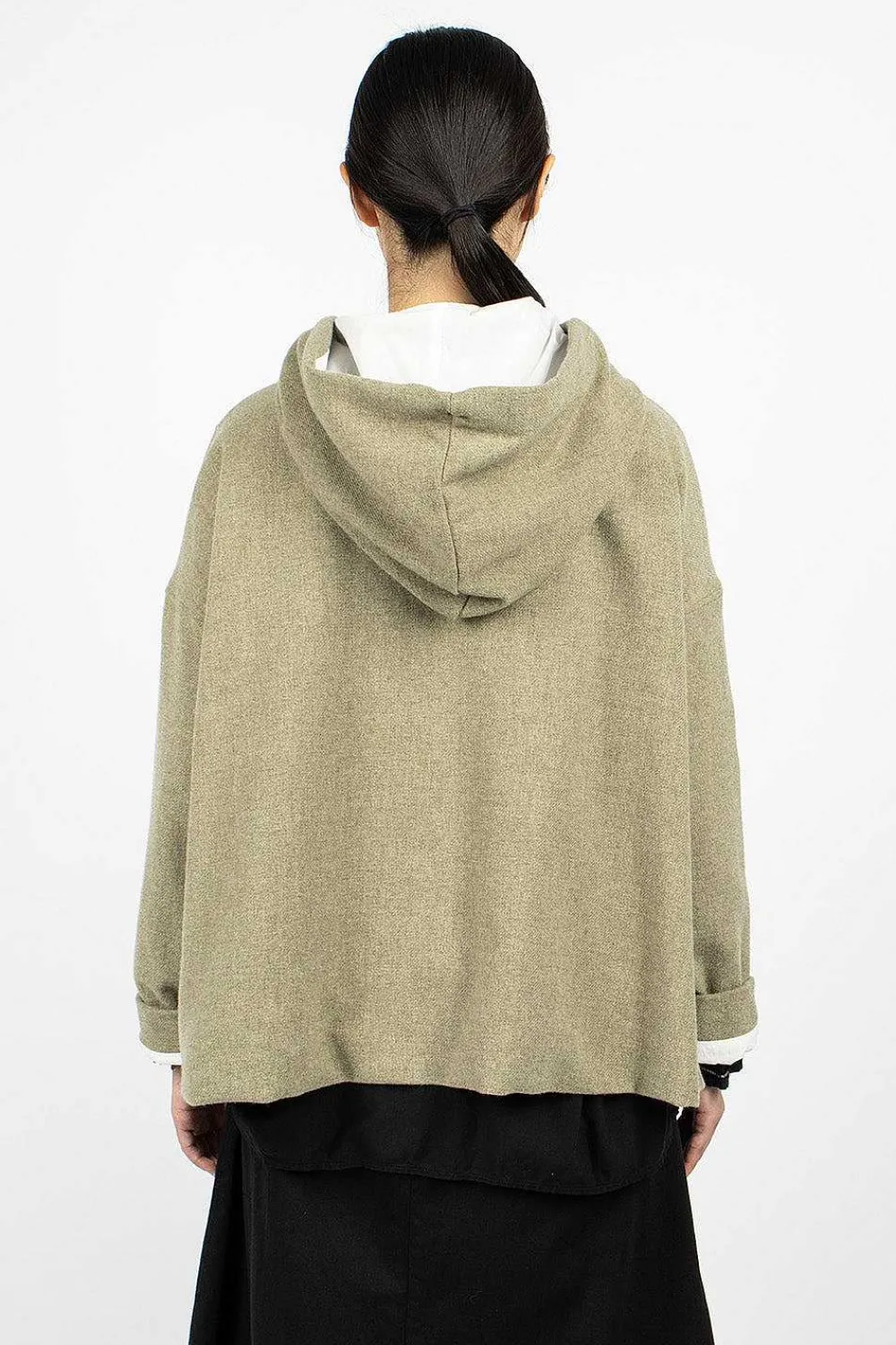 Album di Famiglia 40_210 Oversized Hoodie Olive| Tops