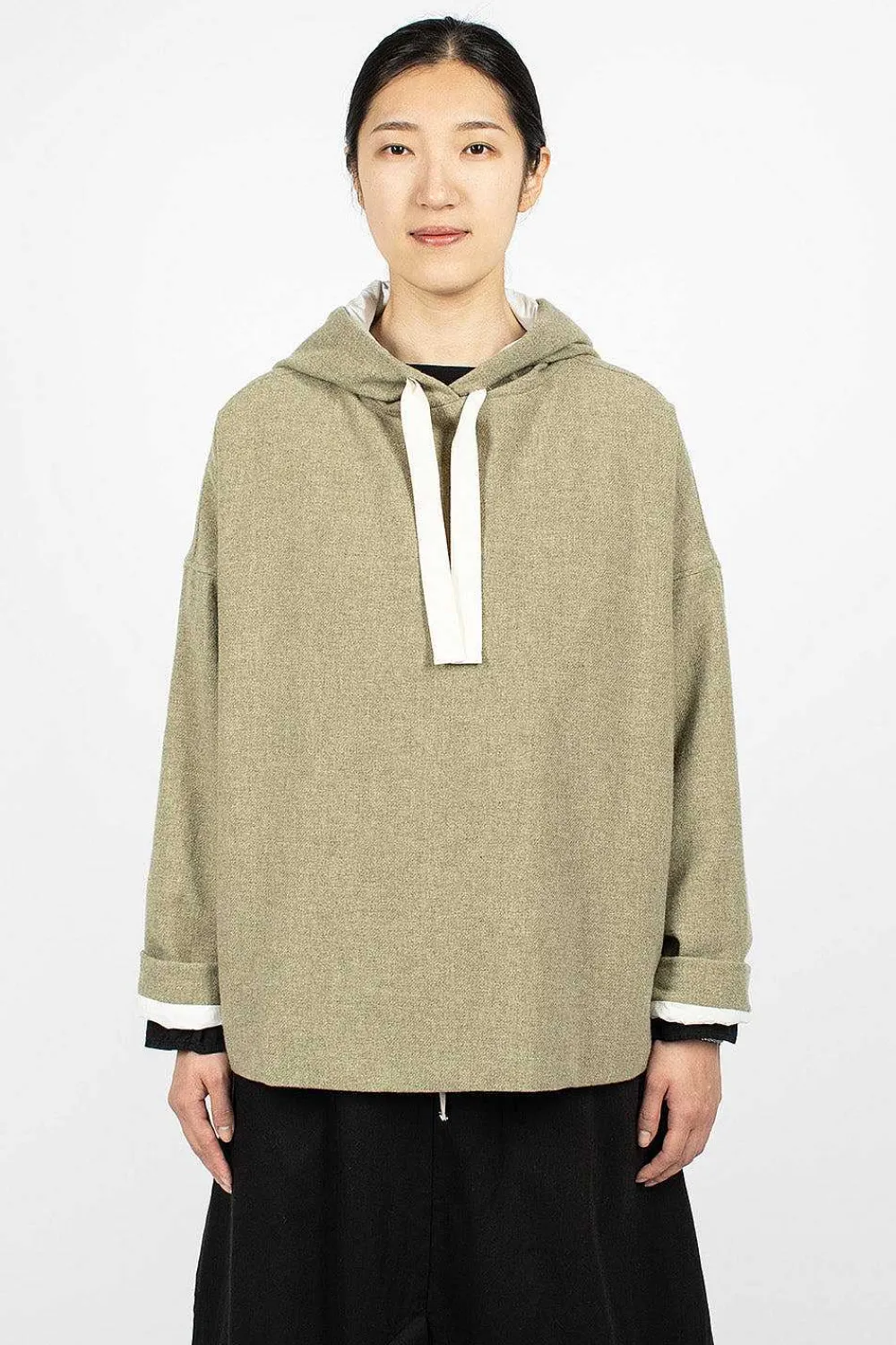 Album di Famiglia 40_210 Oversized Hoodie Olive| Tops