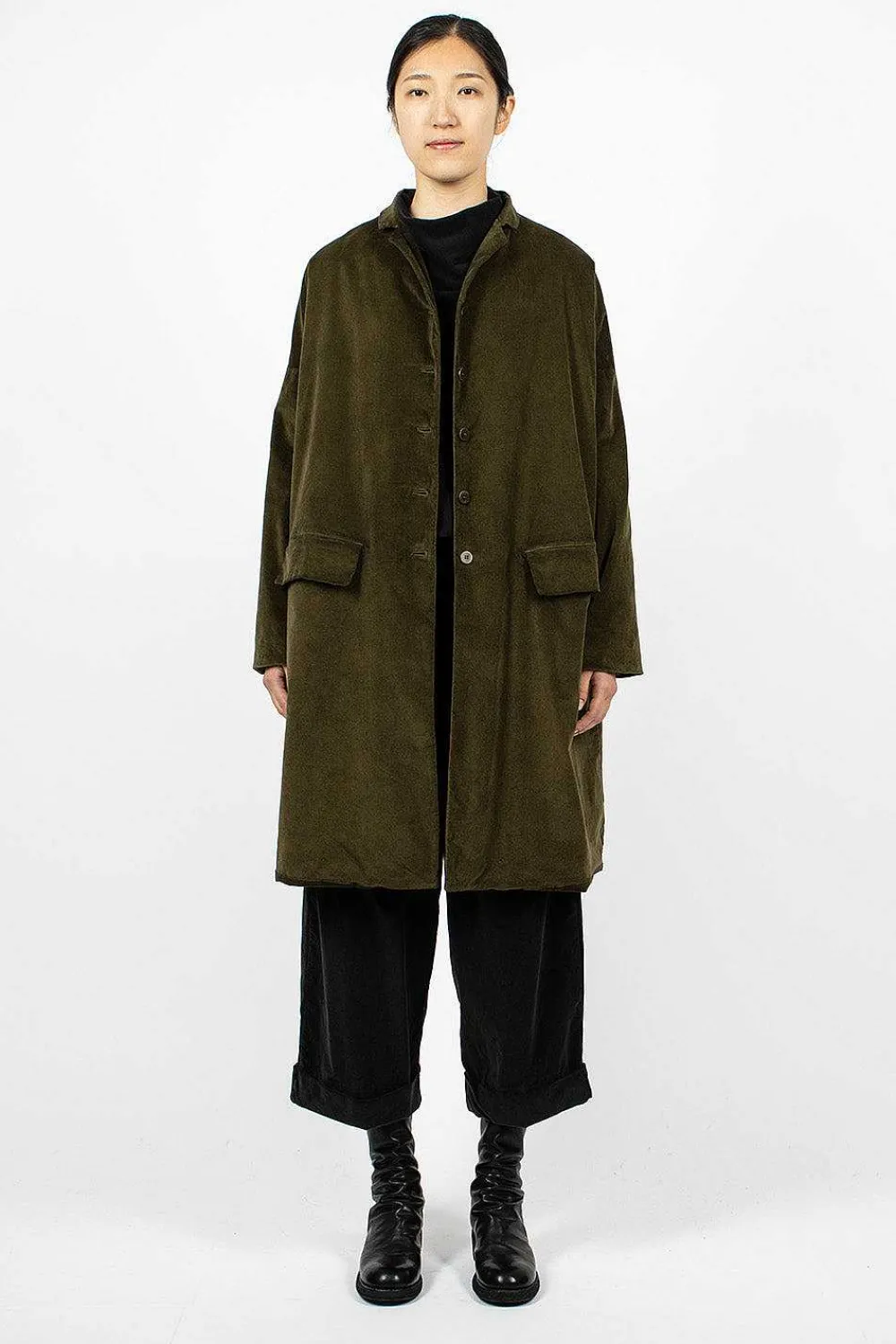 Album di Famiglia 45_29 Velvet Coat Olive| Outerwear