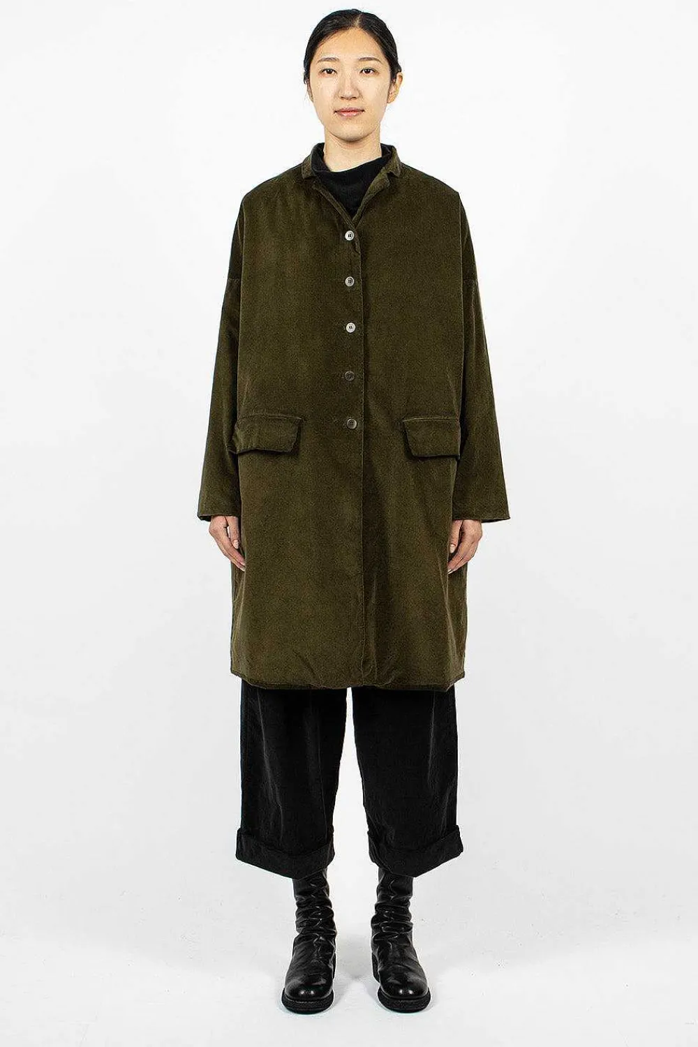 Album di Famiglia 45_29 Velvet Coat Olive| Outerwear