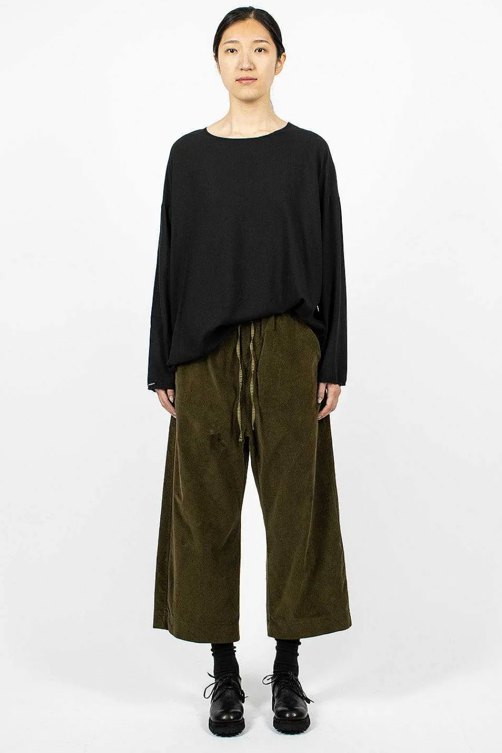 Album di Famiglia 23_206 Velvet W&S Trouser Olive| Trousers