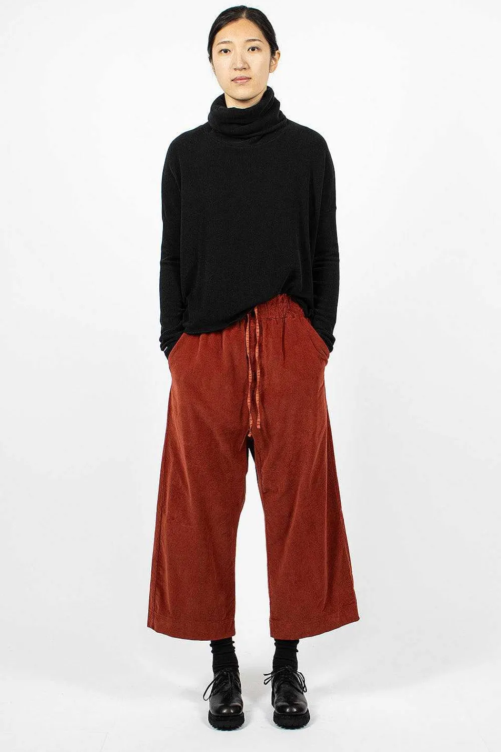 Album di Famiglia 23_206 Velvet W&S Trouser Red| Trousers