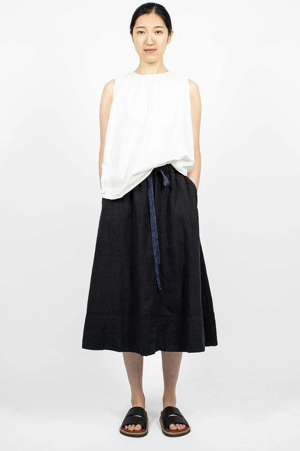 Chez Vidalenc 4 Panels Skirt Dark Navy| Skirts