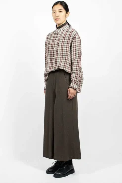 Vlas Blomme & Twelve Pant Charcoal Brown| Trousers
