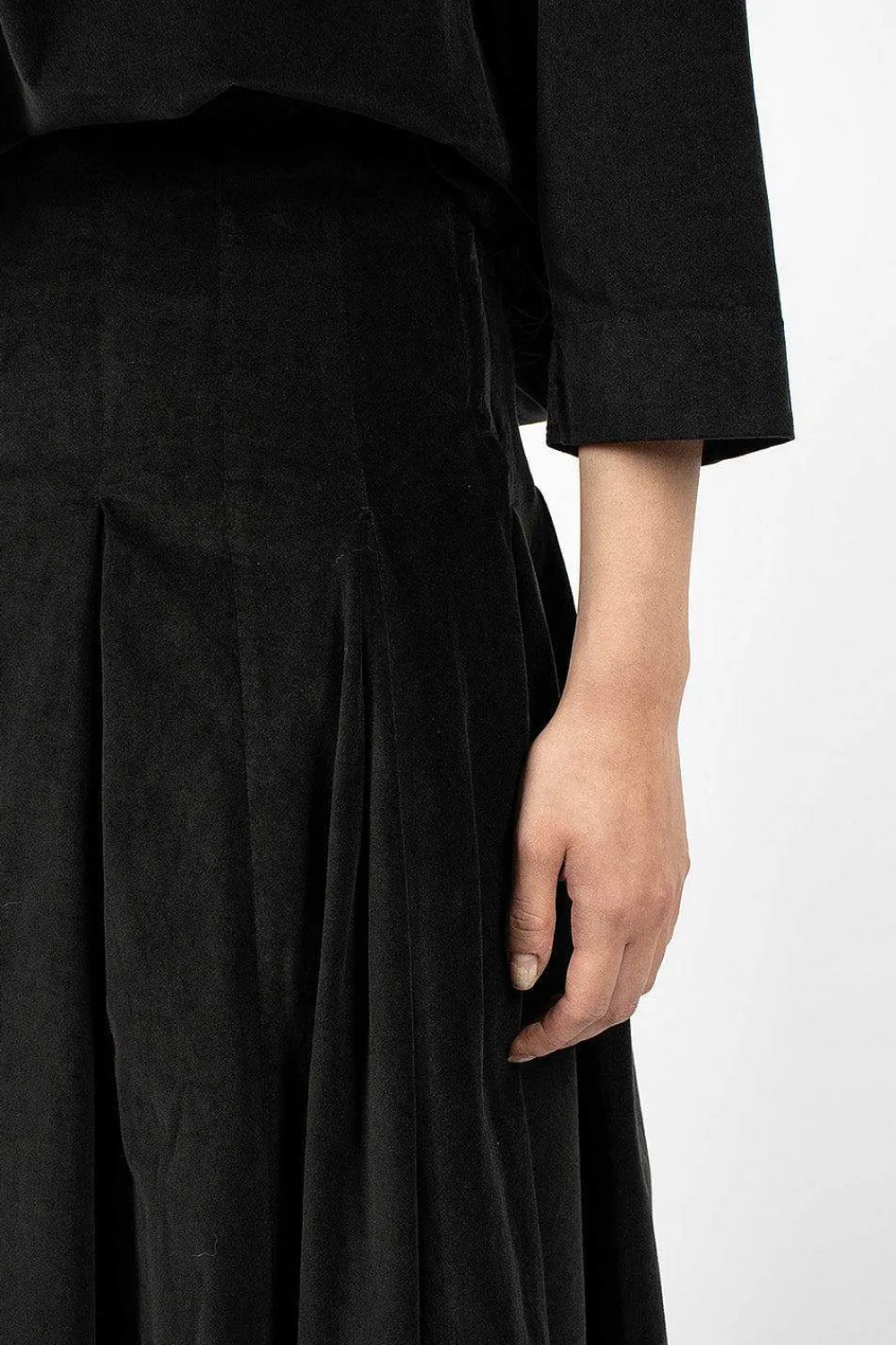 Album di Famiglia 3293 Velvet Skirt Slate| Skirts