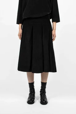 Album di Famiglia 3293 Velvet Skirt Slate| Skirts