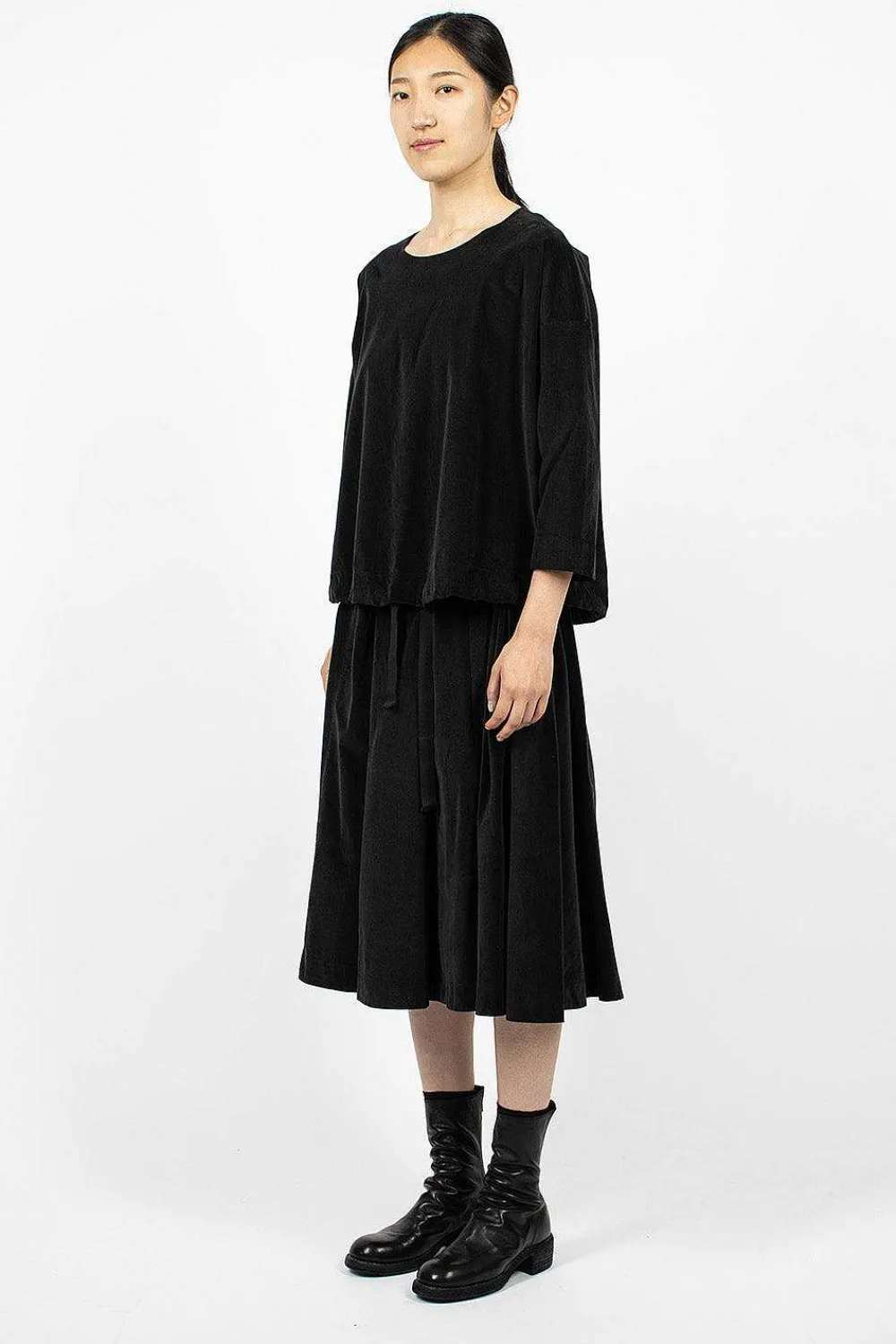 Album di Famiglia 3293 Velvet Skirt Slate| Skirts