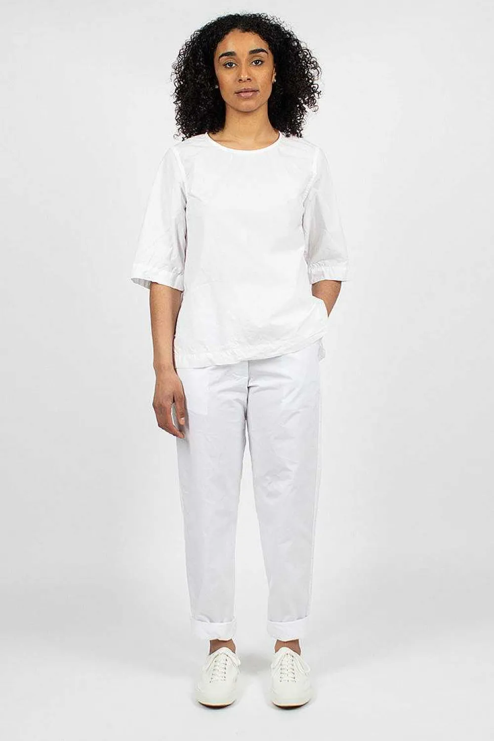 Casey Casey Ah Pant Poplin White| Trousers