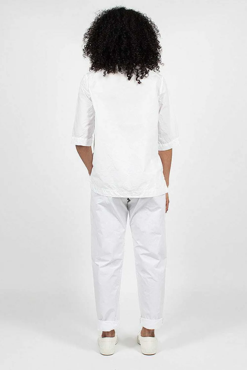 Casey Casey Ah Pant Poplin White| Trousers