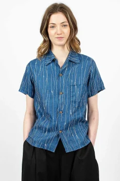 Kapital Aloha French Linen Shirt Indigo| Shirts