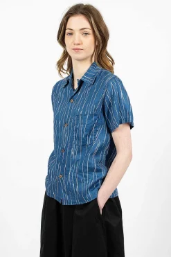 Kapital Aloha French Linen Shirt Indigo| Shirts