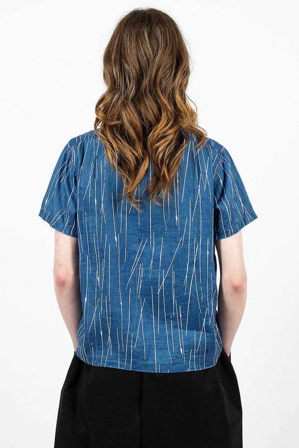 Kapital Aloha French Linen Shirt Indigo| Shirts