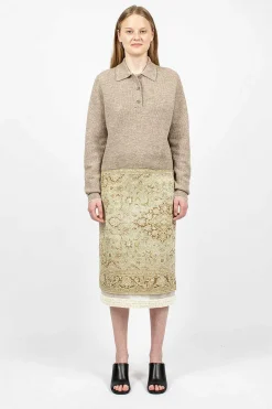 Acne Studios Alpaca Polo Mushroom Beige| Tops
