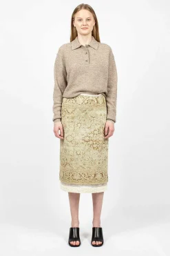 Acne Studios Alpaca Polo Mushroom Beige| Tops