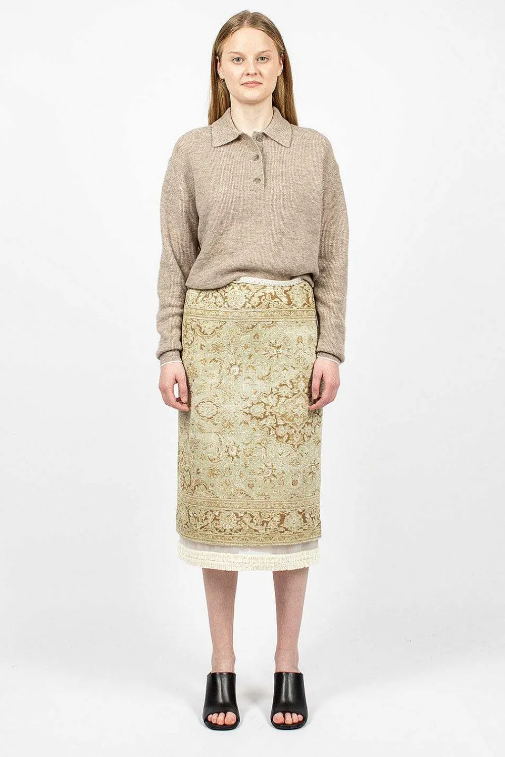 Acne Studios Alpaca Polo Mushroom Beige| Knitwear