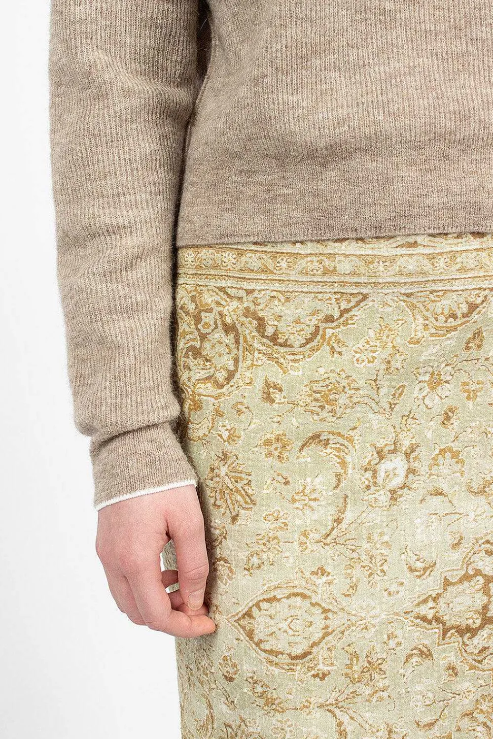 Acne Studios Alpaca Polo Mushroom Beige| Knitwear