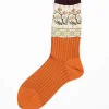 Antipast Am-770 Floral Mosaic Socks Orange| Tights & Socks