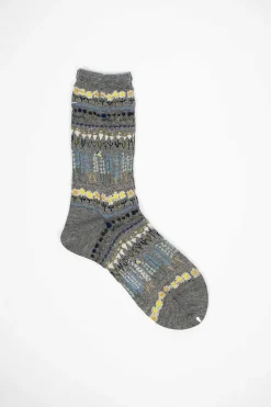 Antipast Am-763 Floret Terrace Socks Mix Grey| Tights & Socks