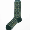 Antipast Am-776 Flower Grid Socks Green| Tights & Socks