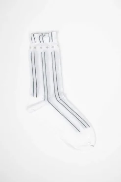 Antipast Am-767 Stripe Socks White| Tights & Socks