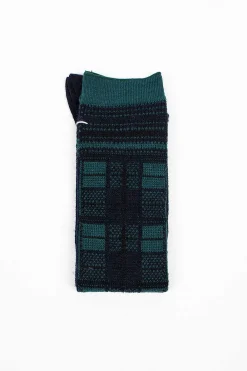 Antipast Am-757Ahs Tartan Check Socks Navy| Tights & Socks