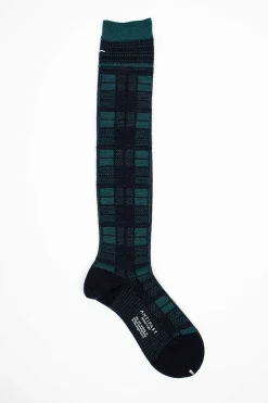 Antipast Am-757Ahs Tartan Check Socks Navy| Tights & Socks