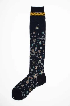 Antipast Am-775Hs Wish Socks Navy| Tights & Socks