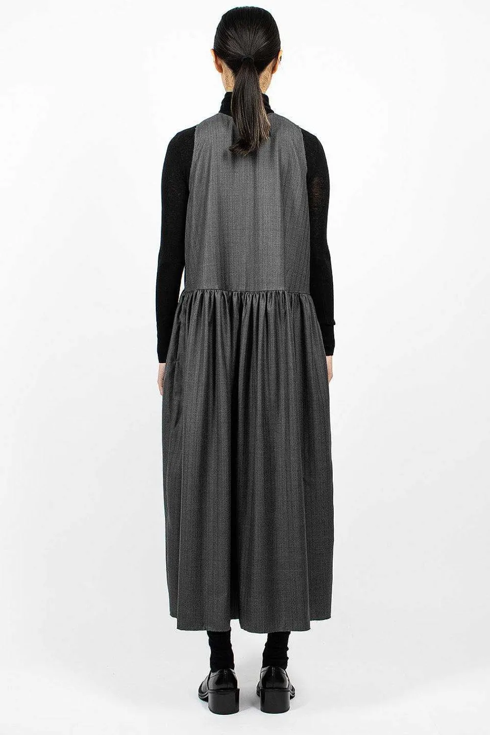 Eleph Anouk Dress Pinstripe Wool| Dresses