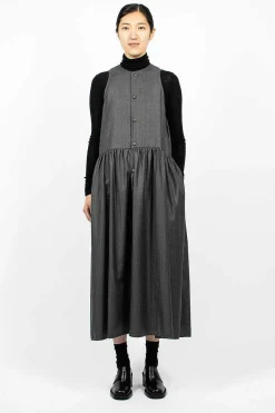 Eleph Anouk Dress Pinstripe Wool| Dresses