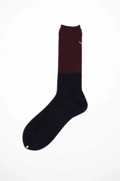 Antipast Anp-92K Two Tone Rib Socks Navy| Tights & Socks