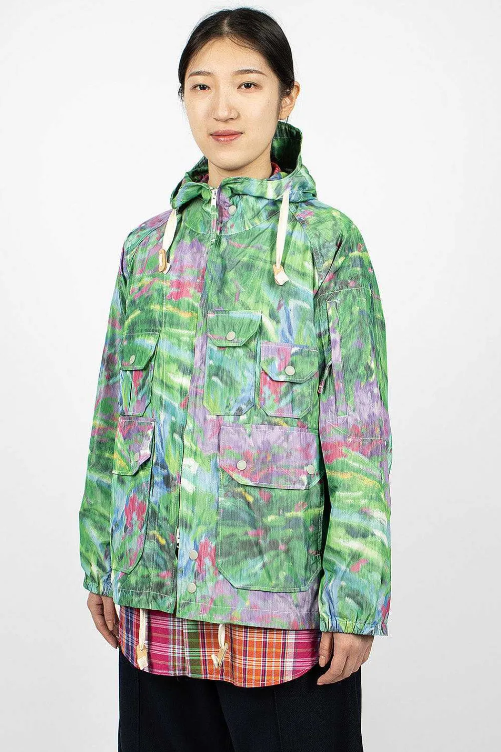 Engineered Garments FWK Atlantic Parka Green Floral| Outerwear