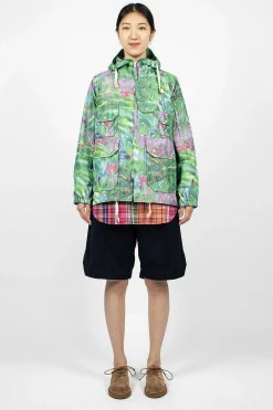 Engineered Garments FWK Atlantic Parka Green Floral| Outerwear