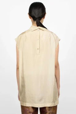 Dries Van Noten Back Button Shirt Ecru| Shirts