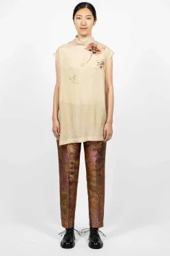 Dries Van Noten Back Button Shirt Ecru| Shirts